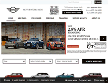 Tablet Screenshot of motorwerksmini.com